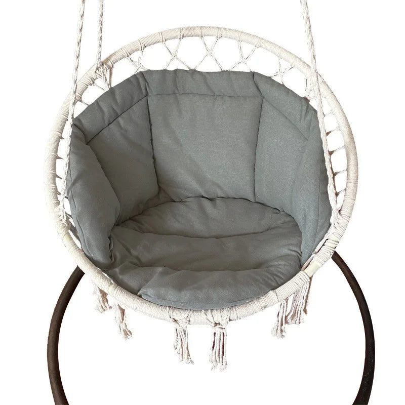 Coussin Épais en Lin 60 x 60 x 45 cm pour Fauteuil Suspendu, Hamac et Fauteuil à Bascule, vue 7