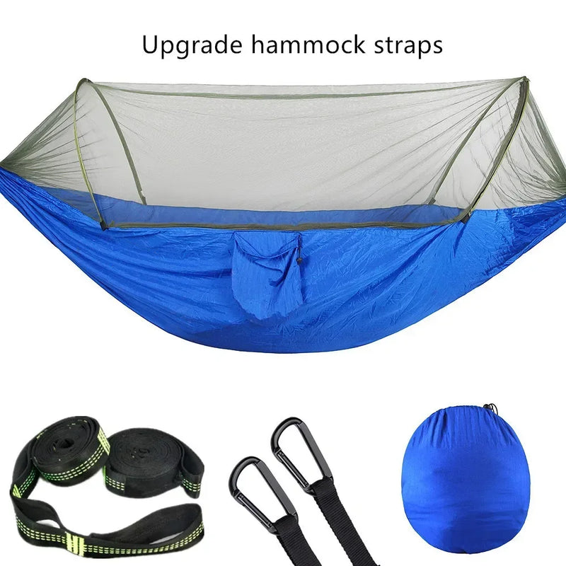 Hamac de Camping Pop-Up avec Moustiquaire, Nylon 210T, 250 x 120 cm, 8 Coloris, vue 12