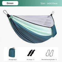 Hamac de Camping avec Moustiquaire et Sangles, 270 x 140 cm, 6 Coloris, vue 8