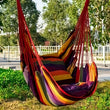 Chaise Hamac Suspendue Rayée 130 x 100 cm, 2 Cordes et Sac, avec ou sans Oreiller