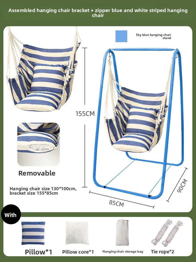 Hamac sur Pied Pliable en Acier, Moustiquaire, Toile ou Fauteuil, 15 Modèles, vue 19