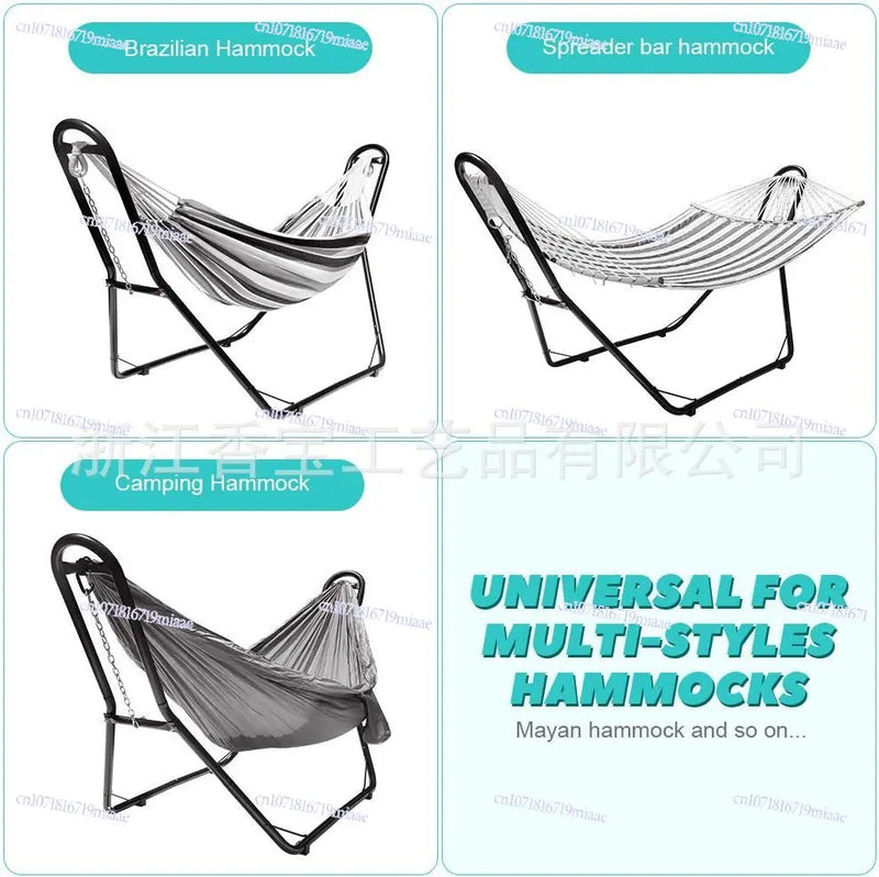Support de Hamac en Acier Noir pour Hamacs de 275 à 427 cm, vue 3