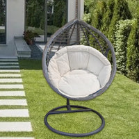 Coussin Épais en Lin 60 x 60 x 45 cm pour Fauteuil Suspendu, Hamac et Fauteuil à Bascule, vue 3