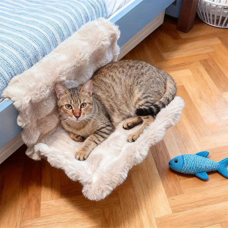 Hamac pour Chat en Peluche à Accrocher au Lit ou au Canapé, 45 x 30 cm, vue 4