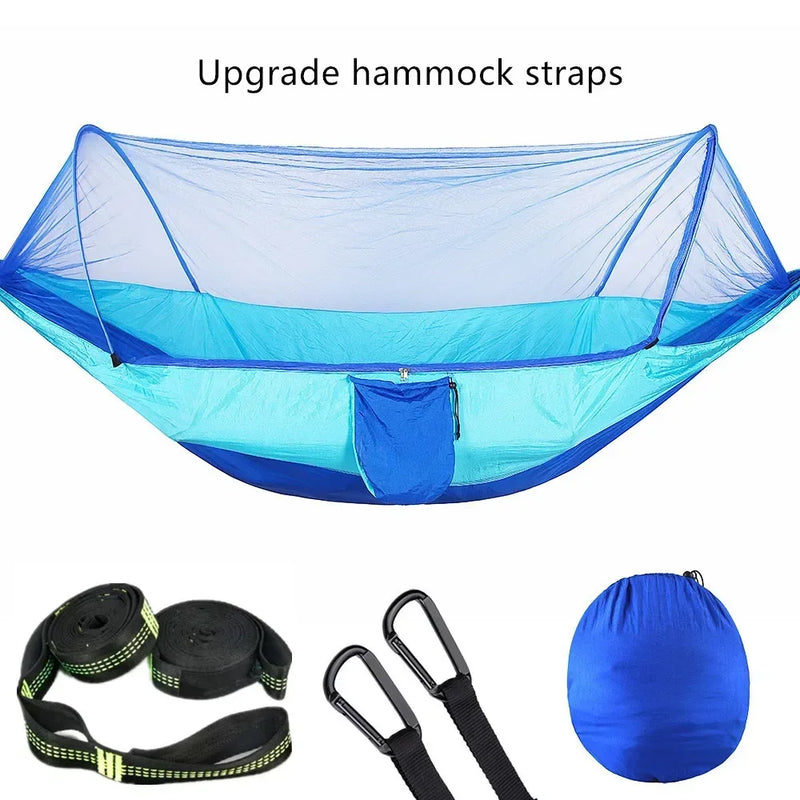 Hamac de Camping Pop-Up avec Moustiquaire, Nylon 210T, 250 x 120 cm, 8 Coloris, vue 21