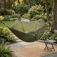 Hamac de Camping avec Moustiquaire Intégrée et Poche Latérale, 3 Coloris, Sac de Rangement, vue 6