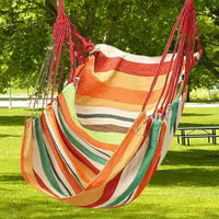 Chaise Hamac Suspendue en Toile Épaisse 130 x 100 cm, Rayée ou Unie, 6 Coloris, vue 5