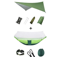 Hamac de camping pop-up avec moustiquaire et bâche de protection, 250 x 120 cm, vue 15