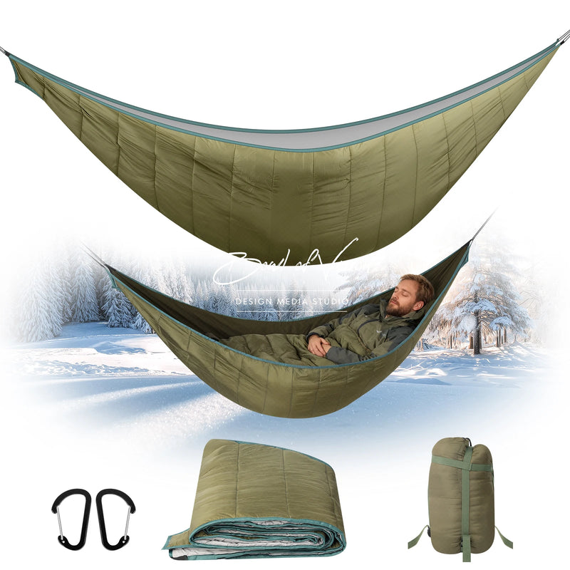 Sous-Couette pour Hamac 3 Saisons 240 x 135 cm, Camouflage ou Vert Militaire, vue 8