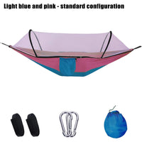 Hamac de camping avec moustiquaire à ouverture automatique, nylon 210T, 260 x 140 cm, vue 10