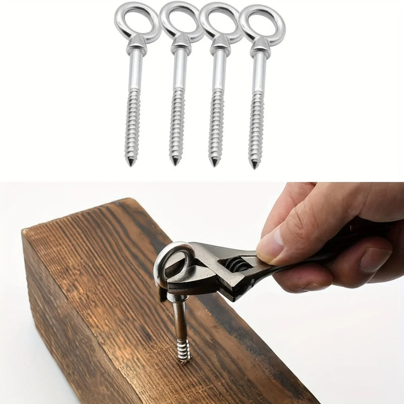 Vis à Anneau pour Hamac et Chaise Suspendue en Inox, Lot de 4, M5 ou M8, vue 4