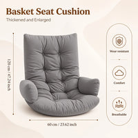Coussin Fauteuil Œuf Suspendu avec Accoudoirs Rembourrés, 120 x 60 cm, vue 5