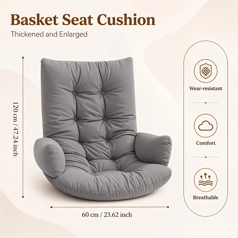 Coussin Fauteuil Œuf Suspendu avec Accoudoirs Rembourrés, 120 x 60 cm, vue 5