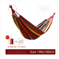 Hamac Double en Toile de Coton Anti-Basculement avec Cordes, 2 Places, 190 x 100 cm, vue 2