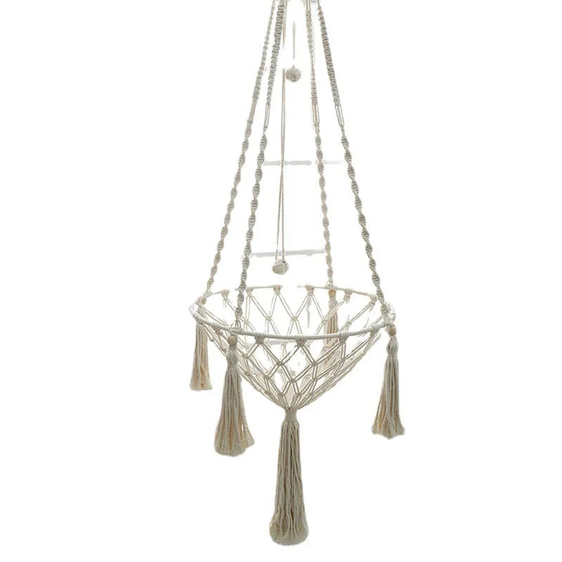Hamac pour Chat Suspendu en Corde de Coton à Glands, 40 cm, avec ou sans Coussin en Peluche, vue 7