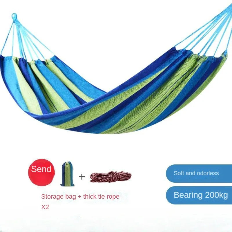 Hamac en Toile Rayée, 1 ou 2 Places, de 200 x 80 à 260 x 150 cm, vue 6