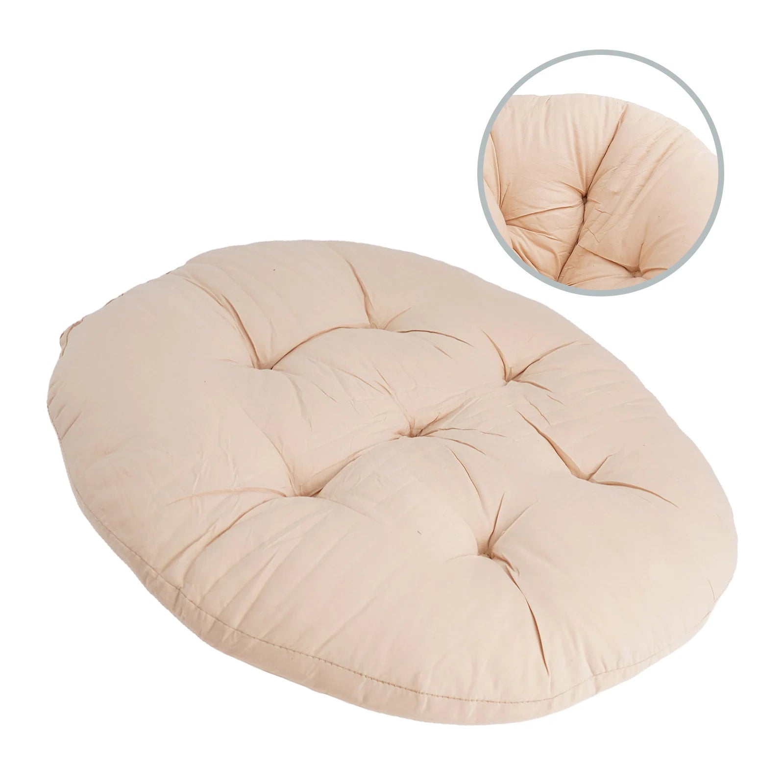 Coussin d'Assise Rond Déhoussable pour Fauteuil Suspendu, 40, 50 ou 60 cm