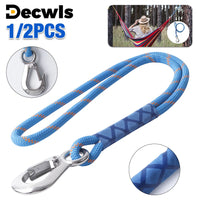 Corde de suspension bleue avec mousqueton pour hamac, 62 cm, lot de 1 ou 2