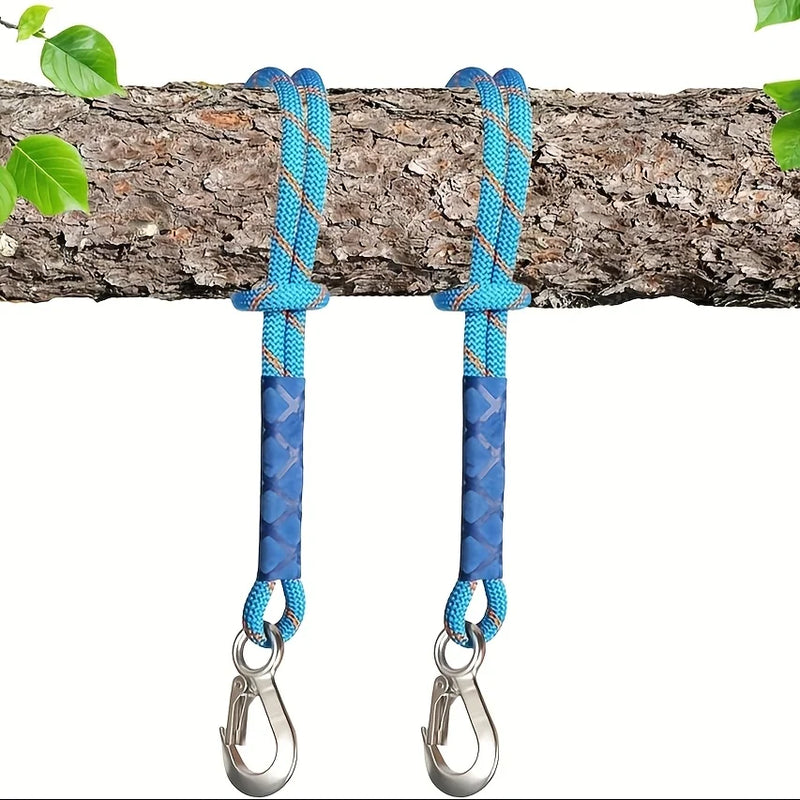 Élingue en Nylon Bleue avec Crochet Métallique pour Hamac et Balançoire