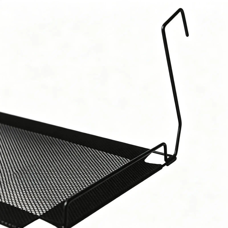 Hamac pour Chat à Crochets pour Radiateur ou Rebord, Cadre en Métal Noir et Maille, 45 x 24,5 cm, vue 4