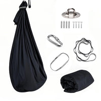 Hamac Suspendu Élastique en Polyamide, 150 x 280 cm, Kit de Fixation, Yoga Aérien, vue 12