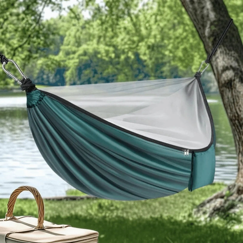 Hamac de Camping Double avec Moustiquaire Intégrée, Polyester, 270 x 140 cm, 5 Coloris