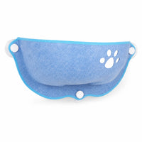 Hamac pour Chat de Fenêtre en Feutre, Forme Croissant à Ventouses, Bleu ou Rose, 56 x 25 cm, vue 7