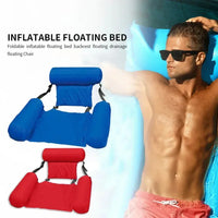 Hamac d'Eau Gonflable avec Dossier pour Piscine, Fauteuil Flottant 100 x 120 cm, vue 2