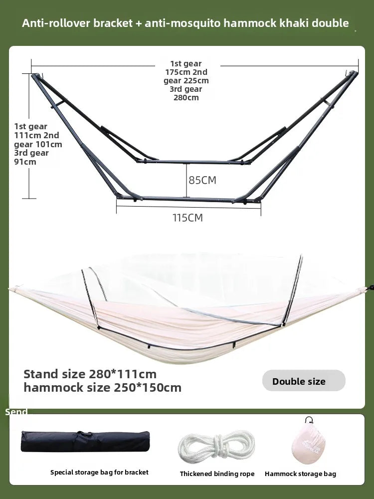 Hamac sur Pied Pliable en Acier, Moustiquaire, Toile ou Fauteuil, 15 Modèles, vue 15