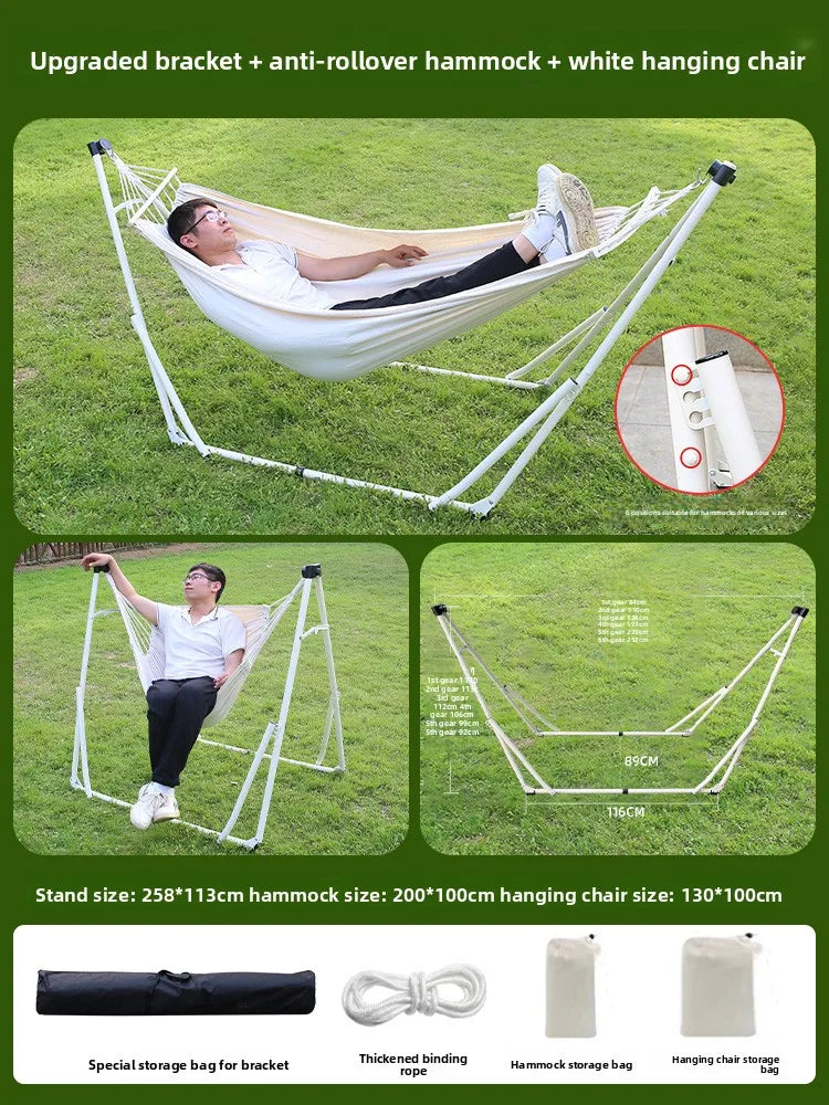 Hamac sur Pied Pliable en Acier, Moustiquaire, Toile ou Fauteuil, 15 Modèles, vue 18