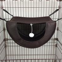 Hamac pour Chat à Suspendre en Cage, Maille Respirante avec Pompon, vue 5
