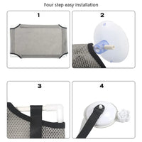 Hamac pour Chat de Fenêtre Double Étage avec Tunnel, à Ventouses, 51 x 31 cm, vue 6
