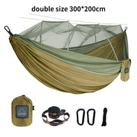 Hamac de Camping avec Moustiquaire en Nylon, 1 ou 2 Places, Sangles, vue 17