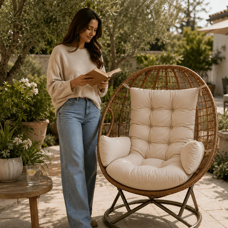 Coussin de Fauteuil Suspendu en U avec Accoudoirs, Assise de Remplacement Épaisse, vue 3