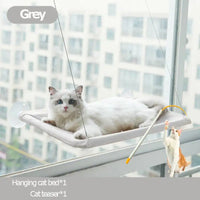 Hamac pour Chat de Fenêtre Suspendu à Ventouses, 4 Coloris, avec ou sans Canne à Jouets, vue 9