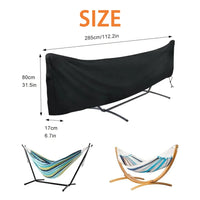Housse de Protection pour Hamac sur Pied en Polyester Noir, 285 x 80 x 17 cm, vue 5