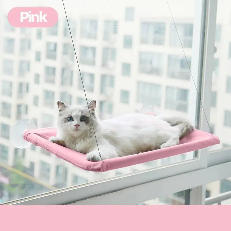 Hamac pour Chat de Fenêtre Suspendu à Ventouses, 4 Coloris, avec ou sans Canne à Jouets, vue 14