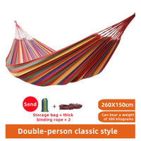 Hamac en toile rayée rouge, 1 ou 2 places, 260 x 80 ou 260 x 150 cm, vue 7