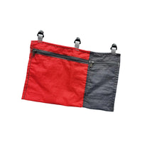 Organiseur de hamac à poches zippées, pochette suspendue coulissante 27 x 17 cm, rouge, bleu ou jaune