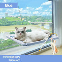 Hamac pour Chat de Fenêtre Suspendu à Ventouses, 4 Coloris, avec ou sans Canne à Jouets, vue 12