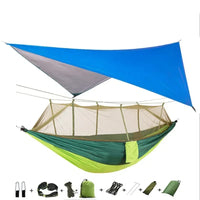 Hamac de Camping Double Moustiquaire, Bâche Imperméable et Sangles, 260 x 140 cm, vue 11