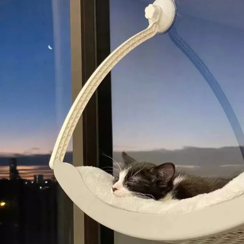 Hamac Chat Fenêtre à Ventouses Courbé avec Coussin ou Planche à Gratter, vue 3