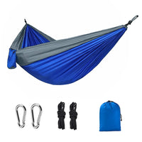 Hamac de Camping 1 Place en Nylon Bicolore, 270 x 140 cm, 7 Coloris, Mousquetons, vue 11