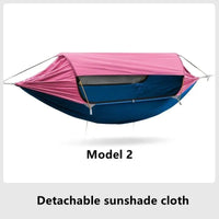 Hamac de camping avec moustiquaire tunnel et toit amovible, 270 x 140 cm, vue 5