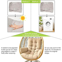 Coussin Fauteuil Suspendu Œuf Matelassé, Dossier et Côtés, 120 x 60 cm, vue 6