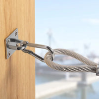 Crochet de Plafond pour Hamac, Plaque et Mousqueton en Acier Inoxydable, vue 2
