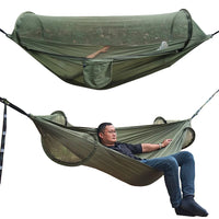 Hamac de camping double avec moustiquaire, sangles et bâche en option, vue 6