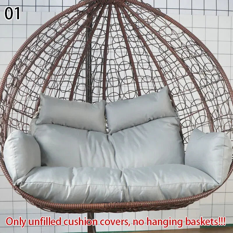 Housse de Coussin pour Fauteuil Suspendu Œuf Double 110 cm, sans Garnissage, 16 Coloris et Motifs, vue 16