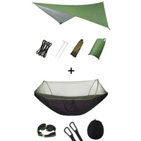 Hamac de camping pop-up avec moustiquaire et bâche de protection, 250 x 120 cm, vue 19