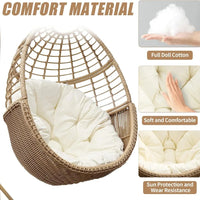 Coussin Rond pour Fauteuil Suspendu ou en Rotin, 40 à 90 cm, vue 2